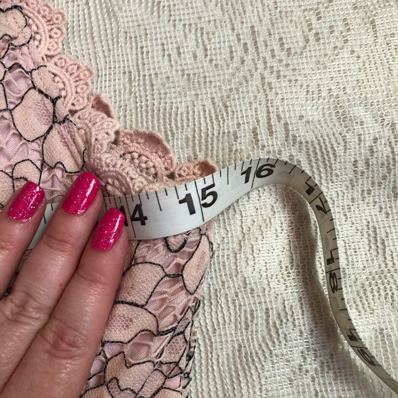 As U wish floral lace fit and flare pink dress - Picture 4 of 8